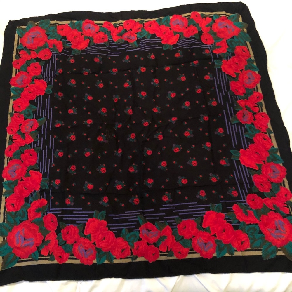 Large square scarf.